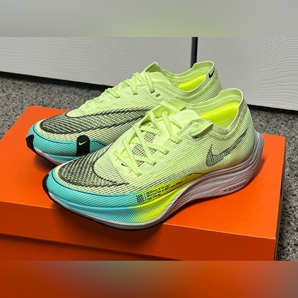 Nike Women's ZoomX Vaporfly NEXT% 2 Volt Turquoise CU4123 700 Size 5 - Picture 1 of 8